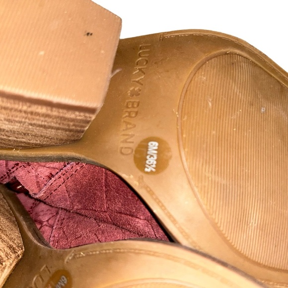 Lucky brand Saucie Womens Comfort Insole Pointed Toe suede Ankle boots size 6 - Picture 7 of 7